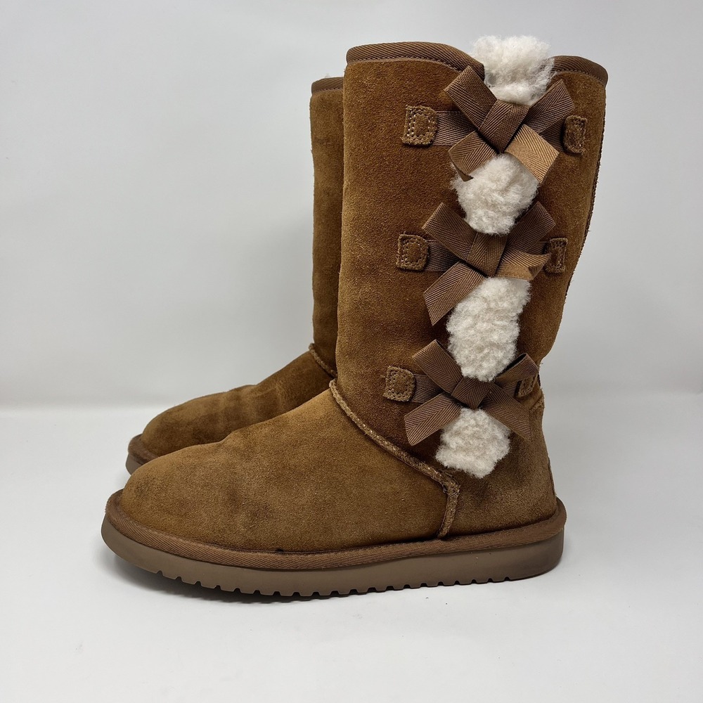 Koolaburra by UGG Victoria Tall Boots Womens US 7 Brown Pull On Mob Wife Faux